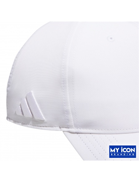 Golf Performance Crested Cap in White (Side View) Embroiderd With Your Logo from My Icon Branding Colchester