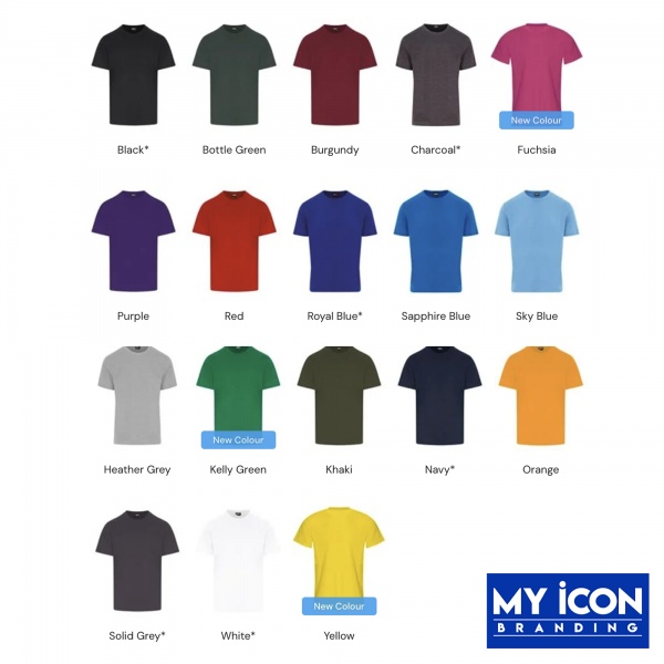 Pro RTX T-Shirt colour options. Spring and Summer Workwear Package Deals from My Icon Branding Colchester