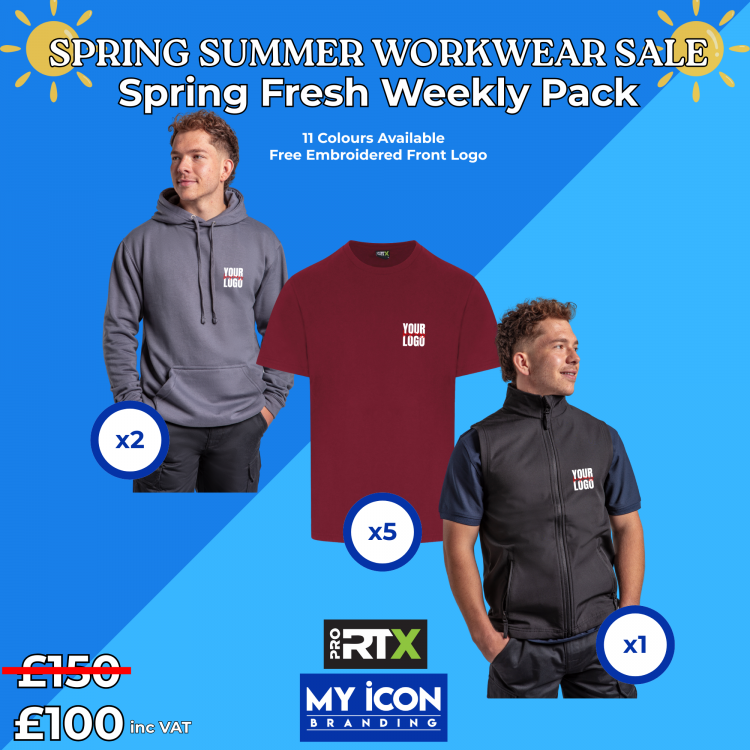 Pro RTX Hoodie T-Shirt and Gilet Multi Pack With Logo Print or Embroidery from My Icon Branding Colchester