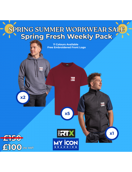 Pro RTX Hoodie T-Shirt and Gilet Multi Pack With Logo Print or Embroidery from My Icon Branding Colchester