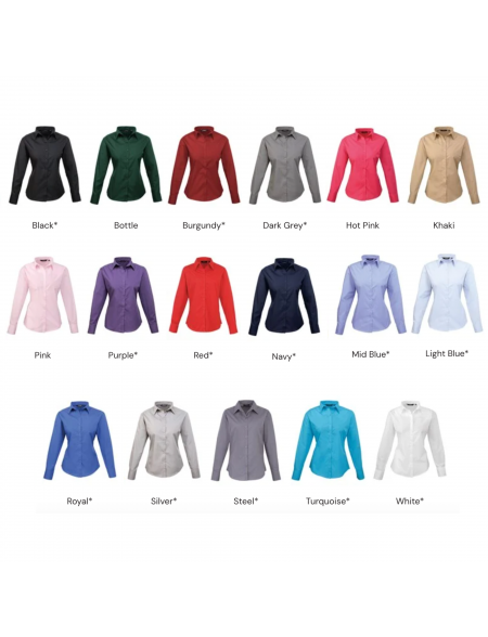 Women's Personalised Shirts in a selection of Colours from My Icon Branding Colchester