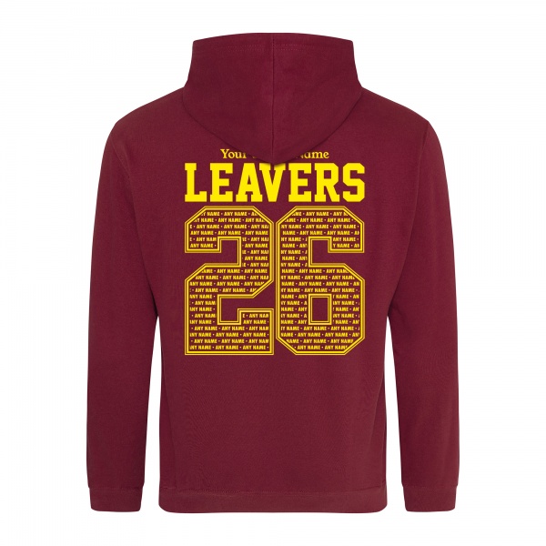 Personalised School Leavers Hoodies With Chest Print
