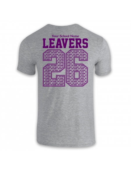 School Leavers T-Shirts in RS Sports Grey from My Icon Branding Colchester Essex