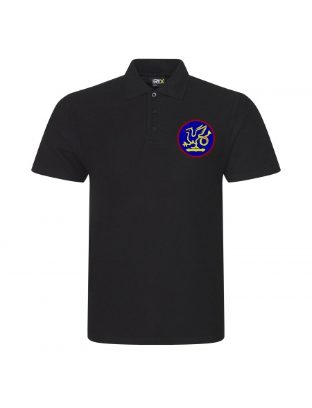 Wivenhoe Town Cricket Club Embroiderd WTCC Logo Mens Polo Shirts in Black