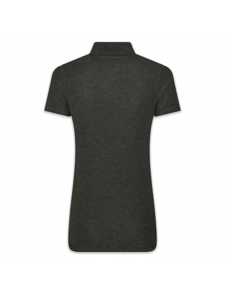 Kirby Tenis Club Swoosh Logo Womens Charcoal Polo Shirt Back from My Icon Branding